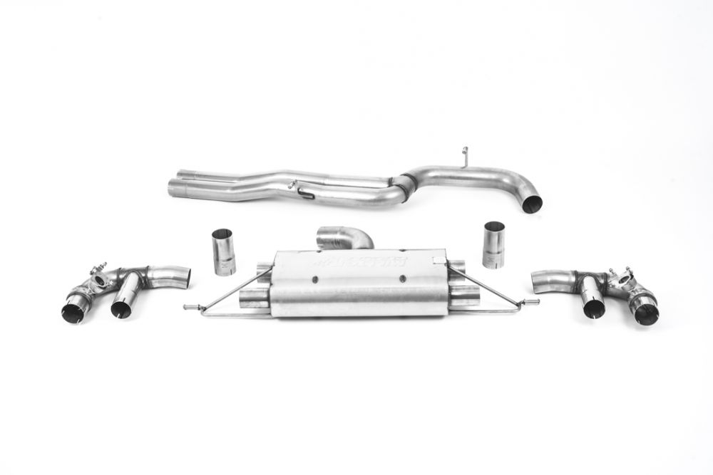 MILLTEK 80mm CAT-BACK EXHAUST SYSTEMS AUDI RS3 8.5V FACELIFT SEDAN & SPORTBACK 2017+